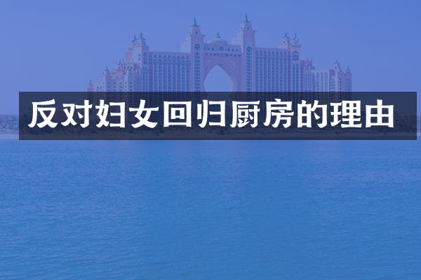 反对妇女回归厨房的理由