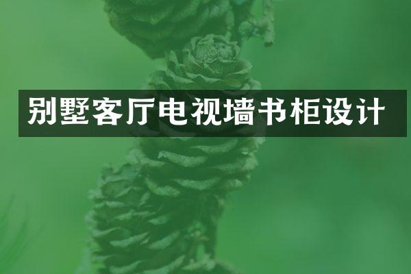 别墅客厅电视墙书柜设计