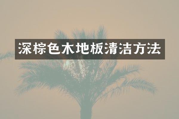 深棕色木地板清洁方法