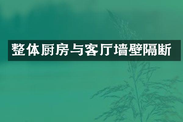 整体厨房与客厅墙壁隔断