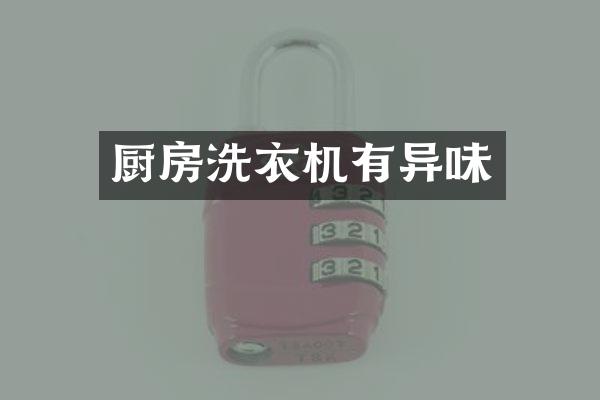 厨房洗衣机有异味