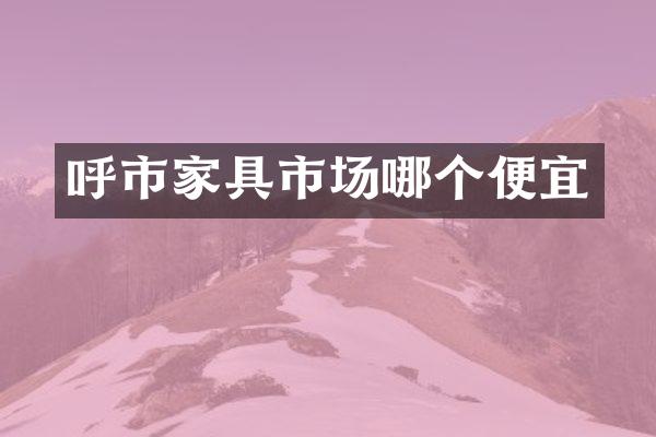 呼市家具市场哪个便宜