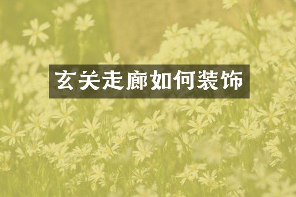 玄关走廊如何装饰