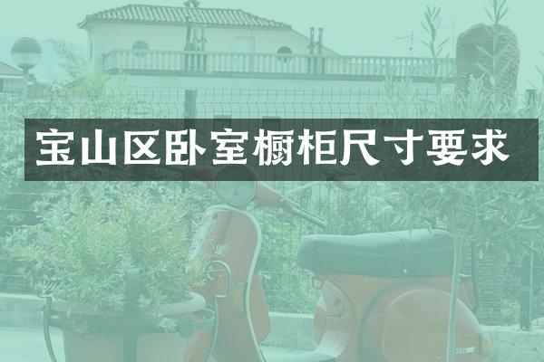 宝山区卧室橱柜尺寸要求