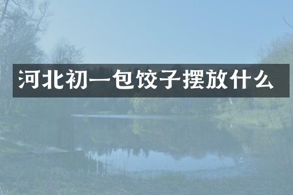 河北初一包饺子摆放什么