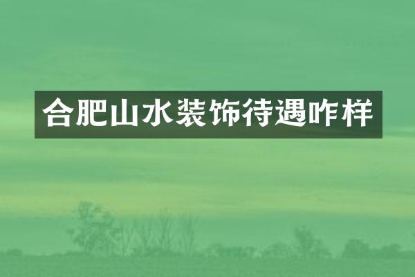 合肥山水装饰待遇咋样