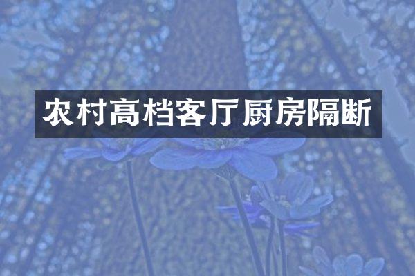 农村高档客厅厨房隔断