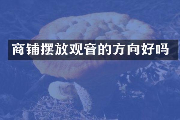 商铺摆放观音的方向好吗