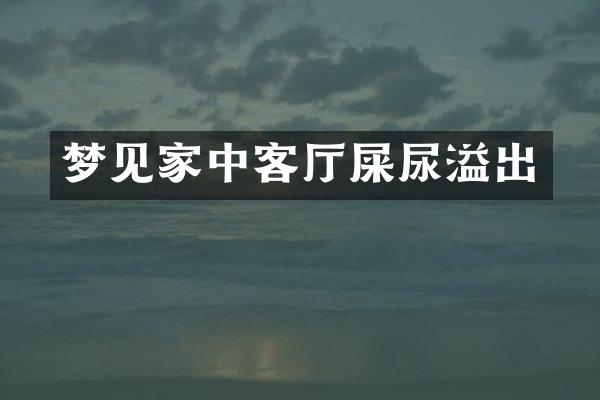 梦见家中客厅屎尿溢出