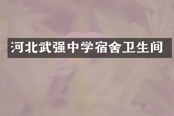 河北武强中学宿舍卫生间