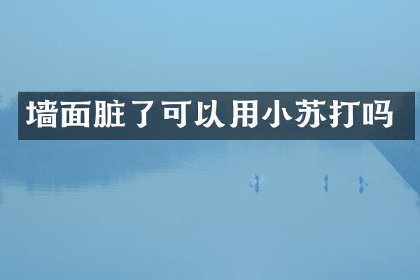 墙面脏了可以用小苏打吗