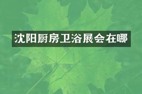 沈阳厨房卫浴展会在哪