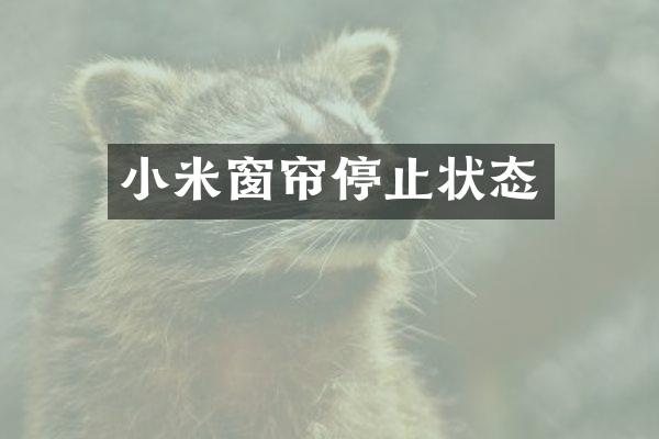 小米窗帘停止状态