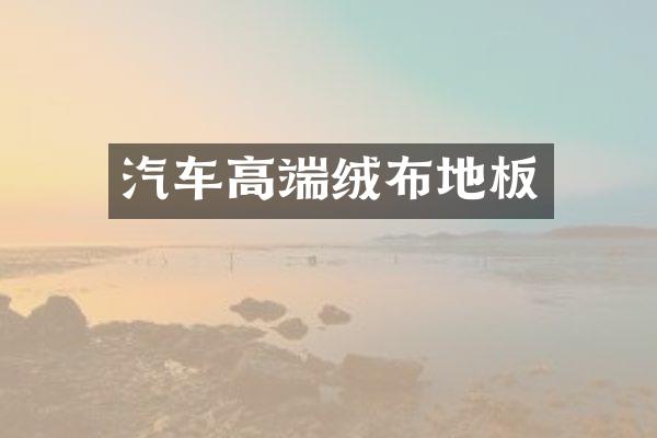 汽车高端绒布地板