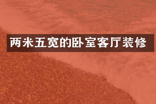 两米五宽的卧室客厅装修
