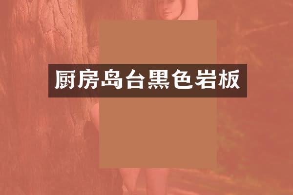 厨房岛台黑色岩板