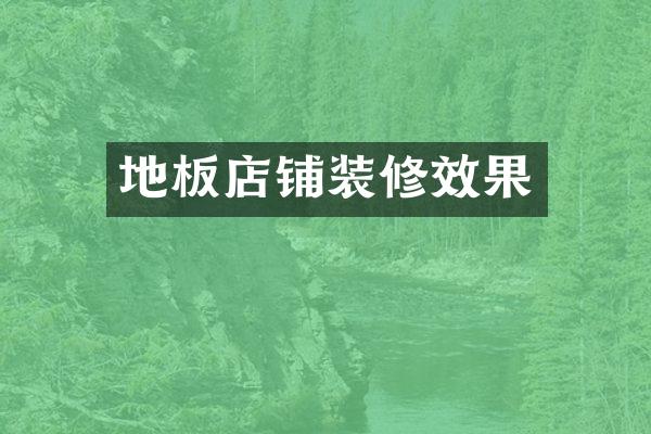 地板店铺装修效果