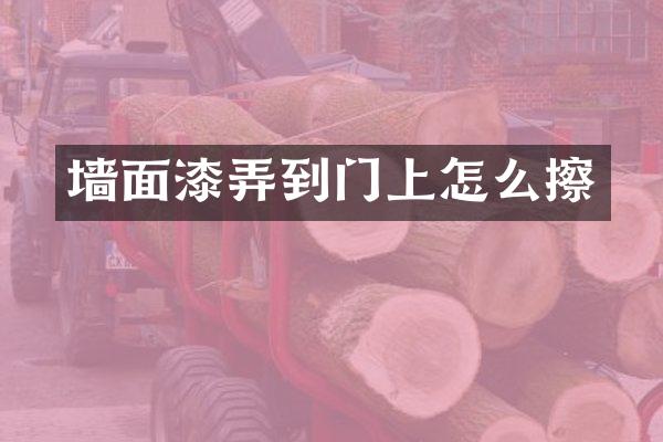 墙面漆弄到门上怎么擦