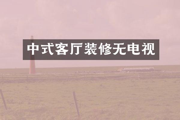 中式客厅装修无电视