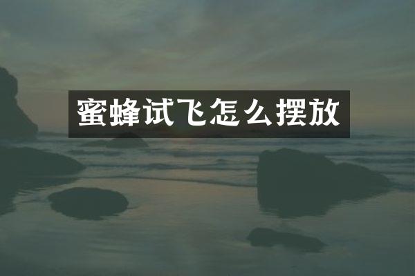 蜜蜂试飞怎么摆放
