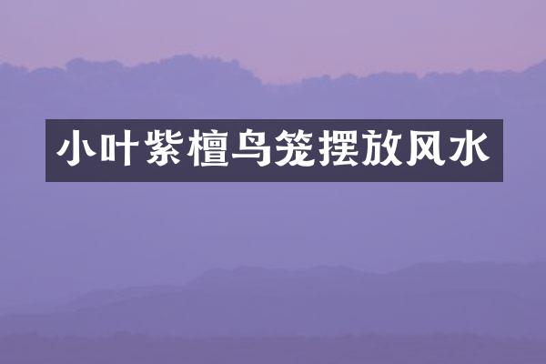小叶紫檀鸟笼摆放风水