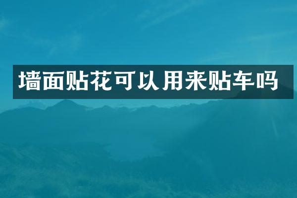墙面贴花可以用来贴车吗