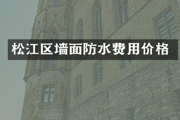 松江区墙面防水费用价格
