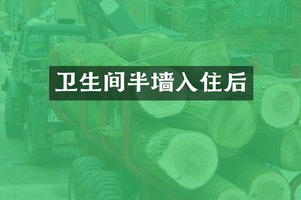 卫生间半墙入住后