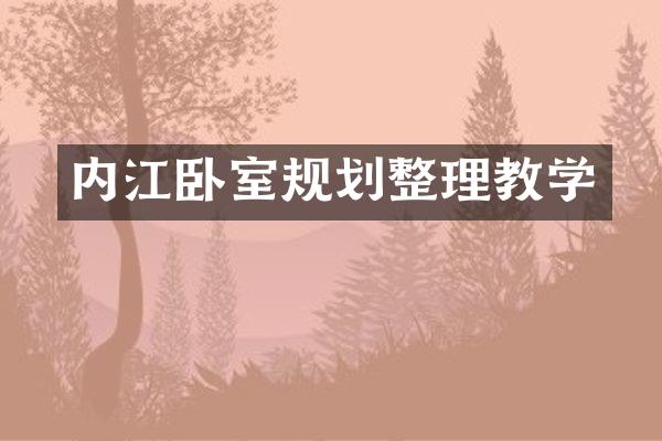 内江卧室规划整理教学