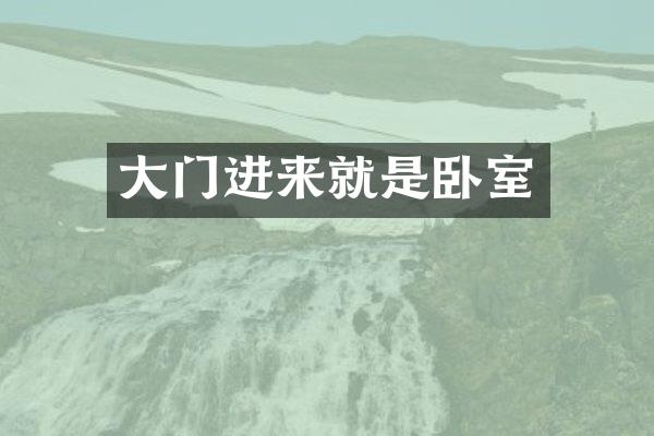大门进来就是卧室