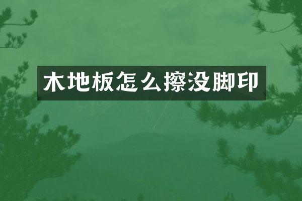 木地板怎么擦没脚印