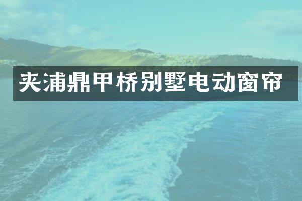 夹浦鼎甲桥别墅电动窗帘