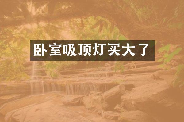 卧室吸顶灯买大了