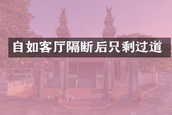 自如客厅隔断后只剩过道