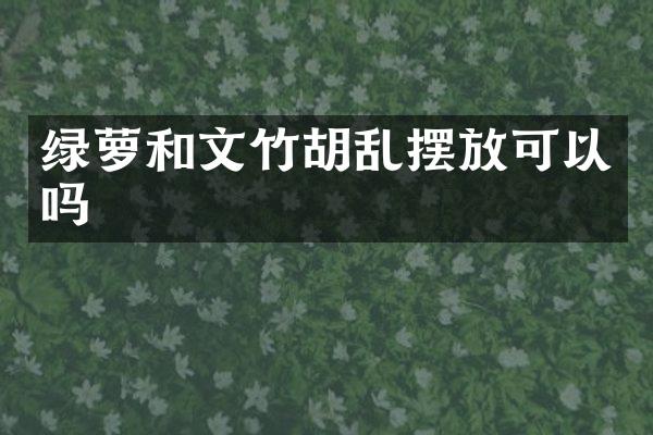 绿萝和文竹胡乱摆放可以吗