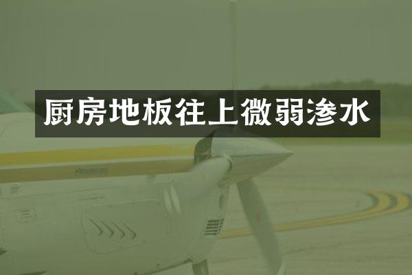 厨房地板往上微弱渗水