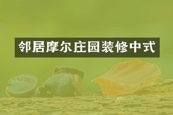 邻居摩尔庄园装修中式