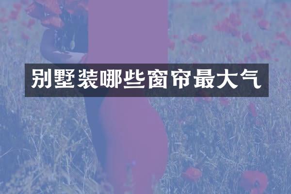 别墅装哪些窗帘最大气
