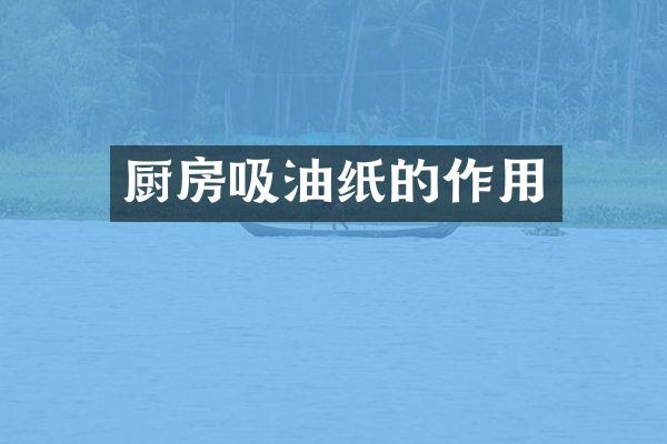 厨房吸油纸的作用