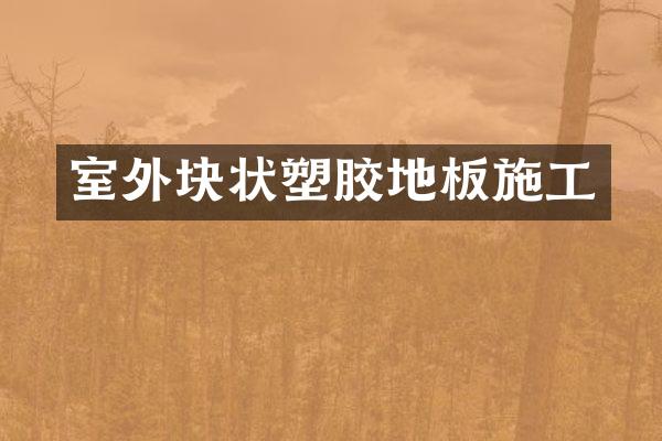 室外块状塑胶地板施工