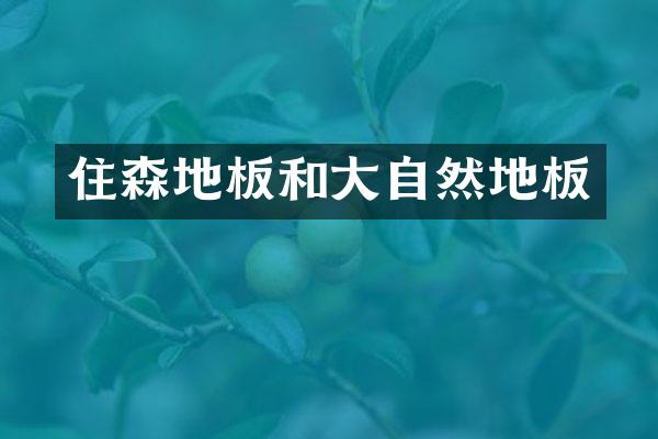 住森地板和大自然地板