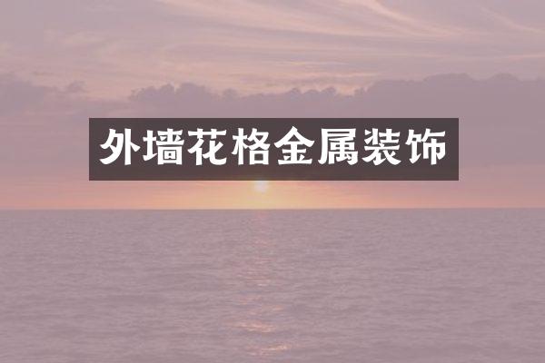 外墙花格金属装饰