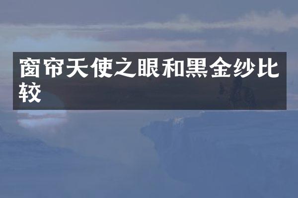 窗帘天使之眼和黑金纱比较