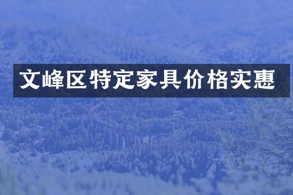 文峰区特定家具价格实惠
