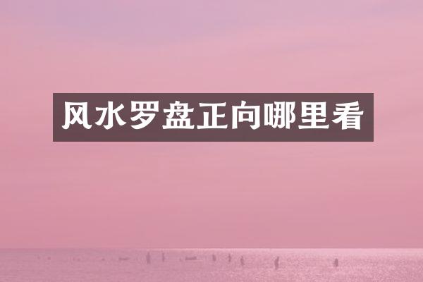 风水罗盘正向哪里看
