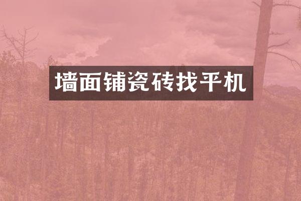墙面铺瓷砖找平机