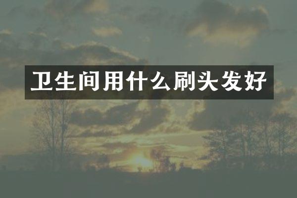 卫生间用什么刷头发好