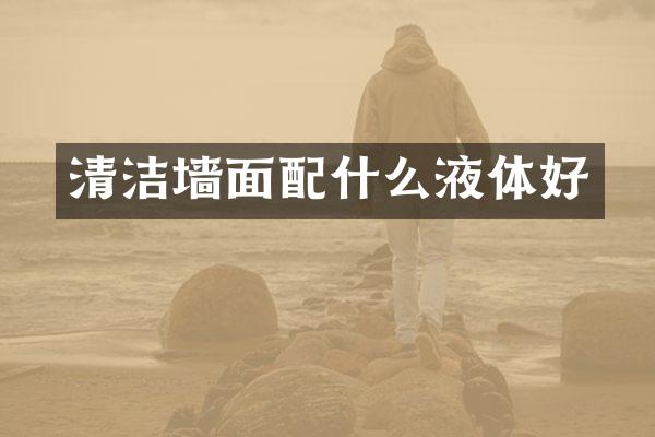 清洁墙面配什么液体好