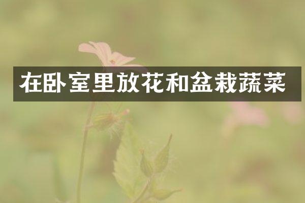 在卧室里放花和盆栽蔬菜