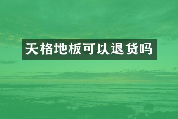 天格地板可以退货吗